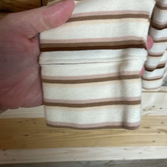 2/$30 Lands' End striped mock neck long sleeve top - Picture 4 of 10